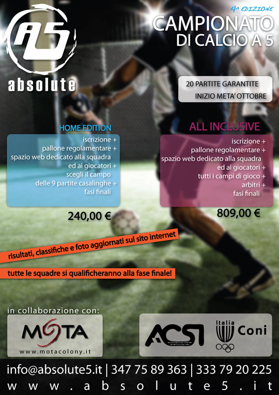 locandina campionato calcio a 5